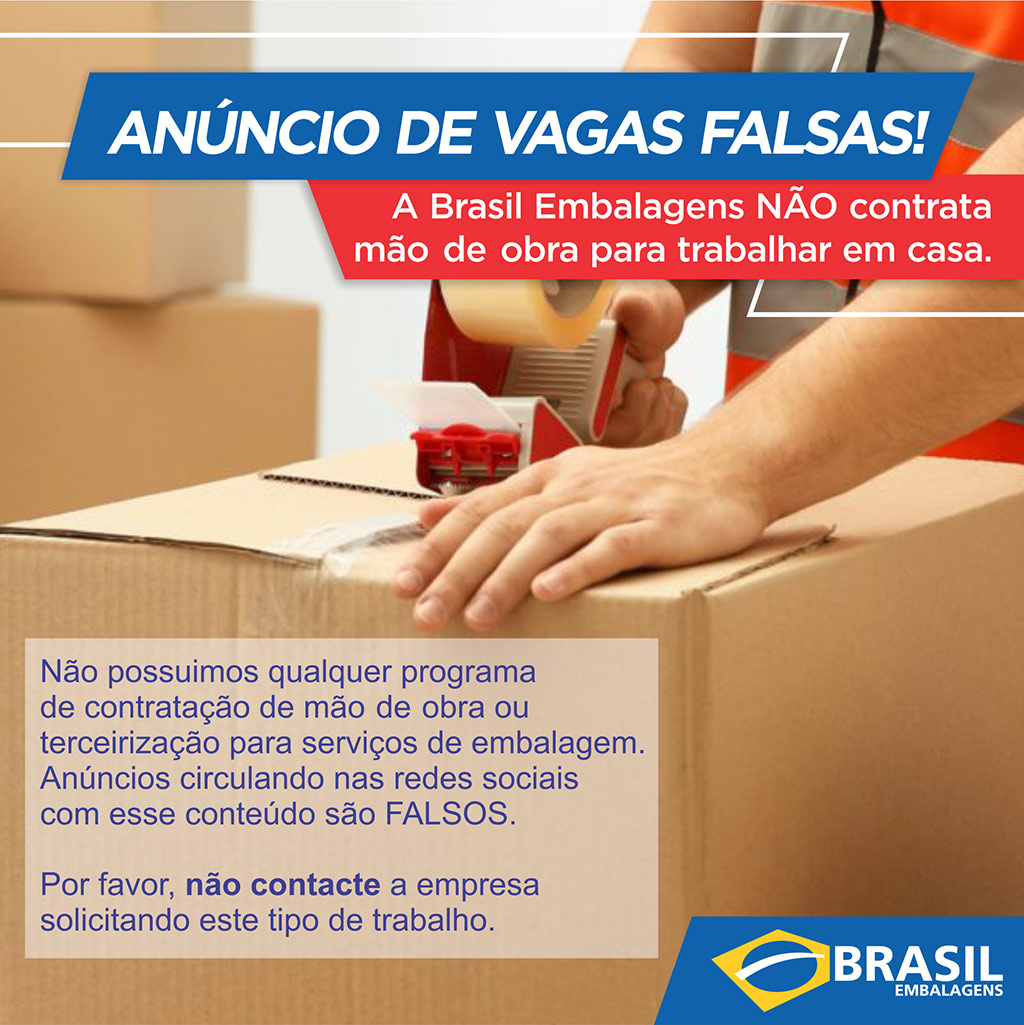 Aviso de falsa vaga de trabalho